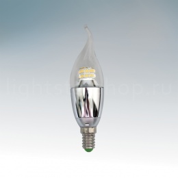 Лампа LED Свеча на ветру E14 6W 220V 4200K CLEAR/CHROME Lightstar 930644