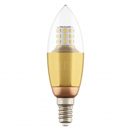 Лампа LED C35 Свеча E14 7W 220V 3000K 60G CL/GD Lightstar 940522