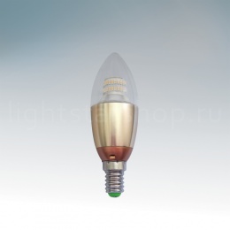 Лампа LED Свеча E14 6W 220V 3000K CLEAR/GOLD Lightstar 930522