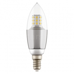 Лампа LED C35 Свеча E14 7W 220V 3000K 60G CL/CH Lightstar 940542